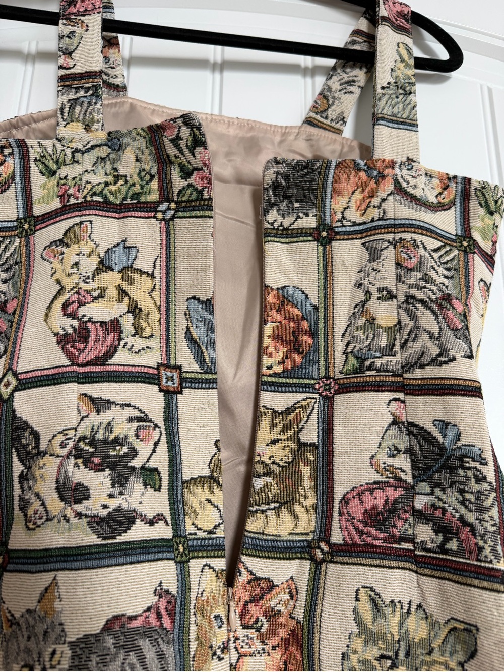 Cider Beige Cat-Panel Mini Dress - Picture 5 of 10